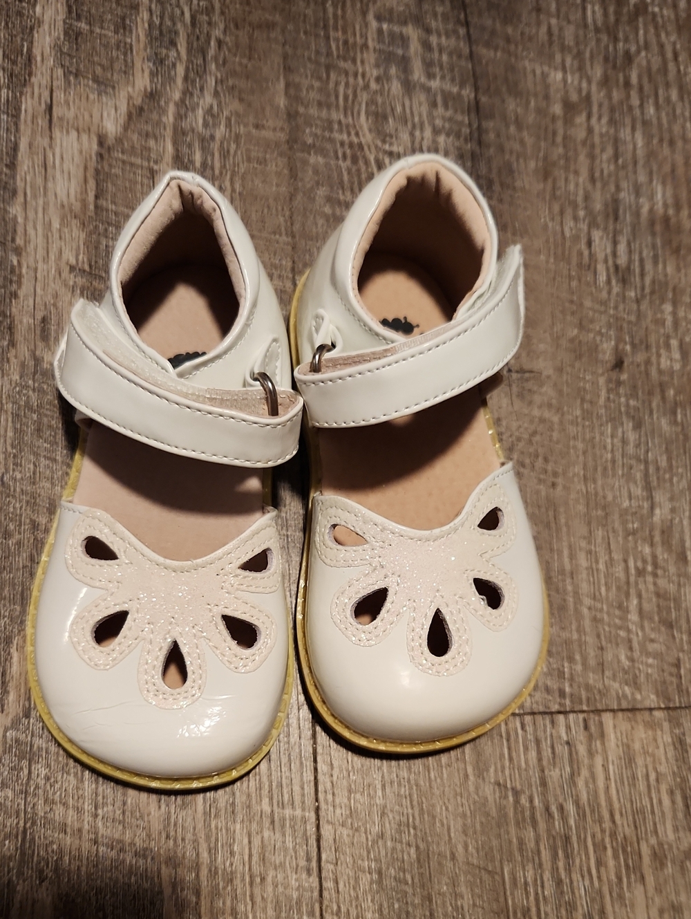 Livie & Luca Cream Girls Mary Jane Dress Shoes